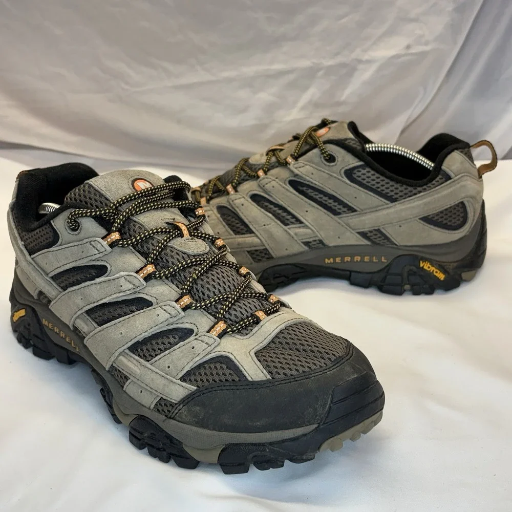 Merrell Moab 2 Vent Hiking Shoes Mens US 11.5 Walnut Brown Trail Vibram J06011